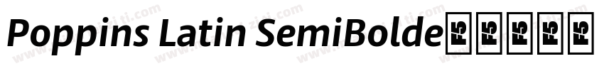 Poppins Latin SemiBold字体转换